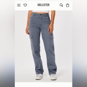 Ultra High-Rise Cargo Dad Pants- Grey Bluish- Excellent Condition NWOT